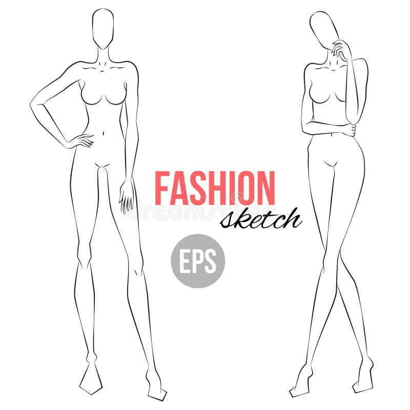 Beautiful Slim Women Fashion Models Posing Stock Vector (Royalty Free)  1879814137 | Shutterstock
