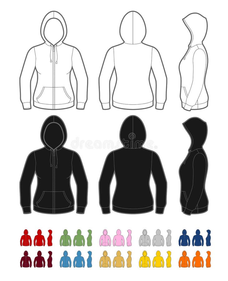 Download Get Full-Zip Hooded Sweatshirt Front Half Side View Of ...