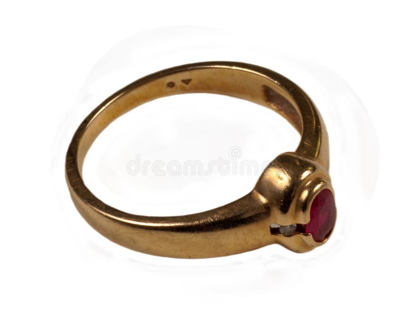 Women S Gold Ring with Ruby Stock Photo Image of gemstone, gold 11973824