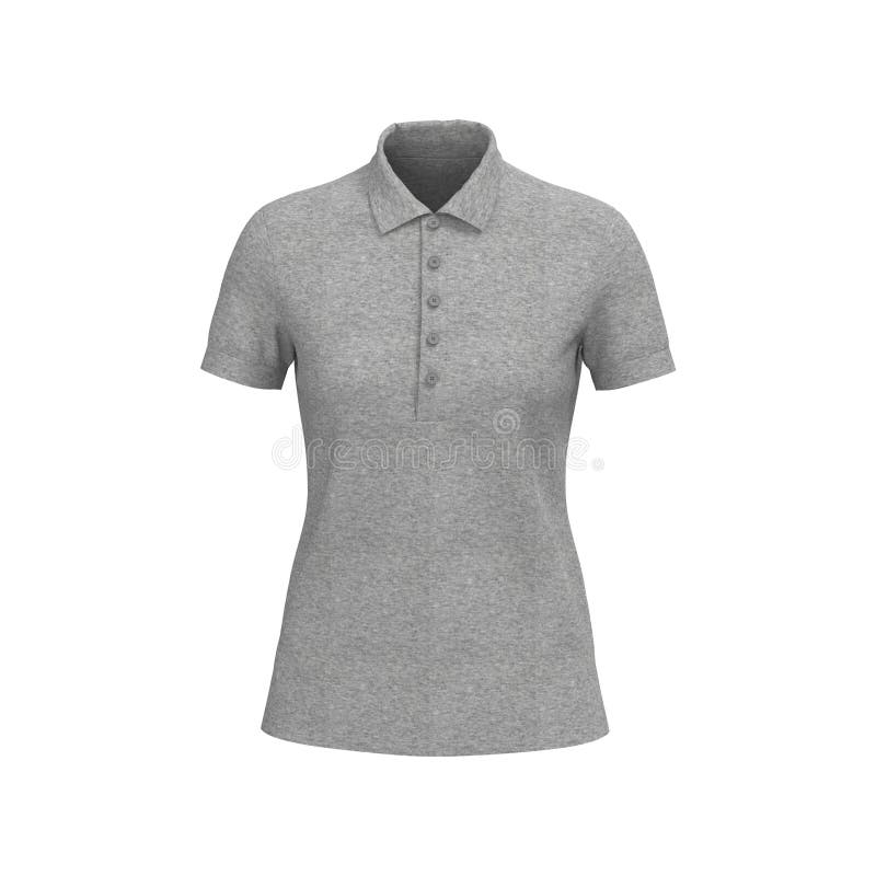ladies grey polo shirt