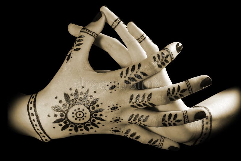Women s hands with oriental manicure