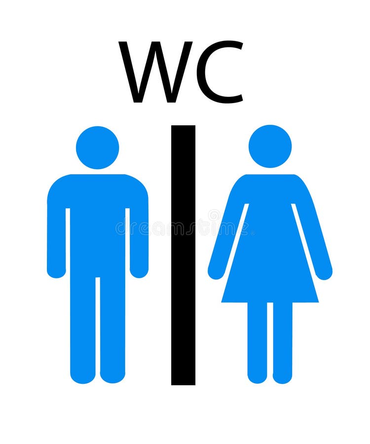 Damen a gentleman toiletten Vektor illustrationen.