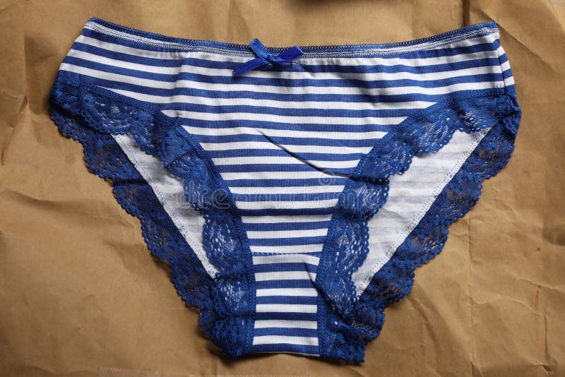 Blue and White Striped Panties Stock Photo - Image of colored, color:  117904864