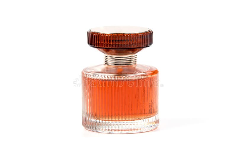 Women`s Perfume in Beautiful Bottle Isolated Stock Photo Image of