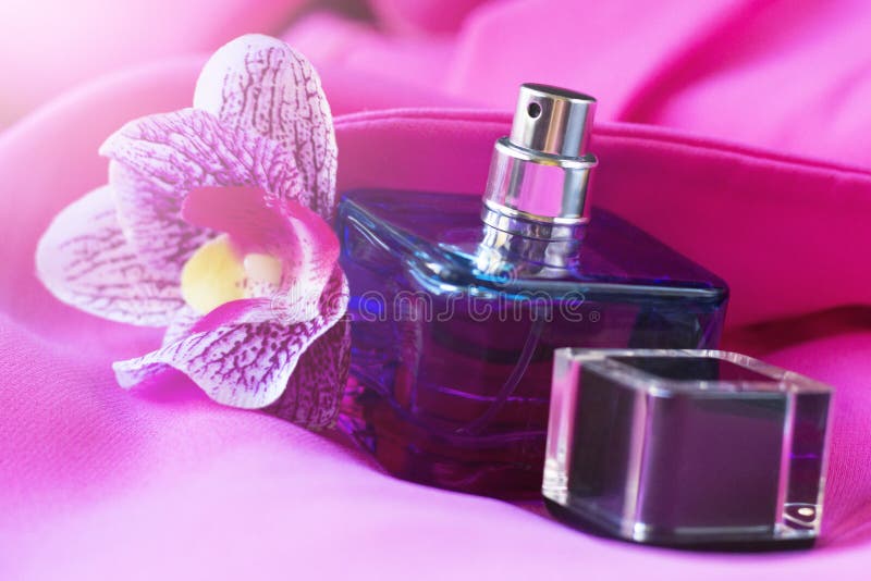 Women`s Pink Perfume on a Pink Dress Stock Photo - Image of female ...