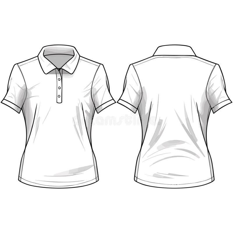Polo t-shirt vector illustration template Free, White T-shirt vector drawing  isolated on white background 32047402 Vector Art at Vecteezy