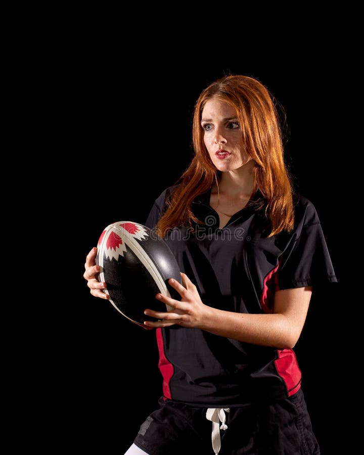 Women's Rugby stock photo. Image of woman, uniform, redhead 14926808