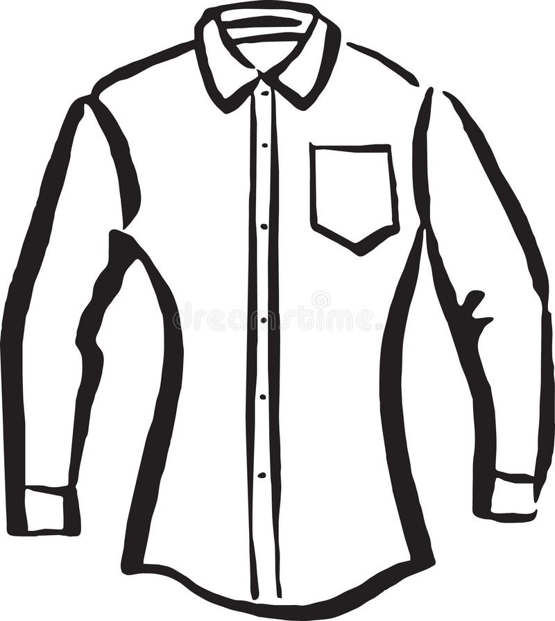 White Shirt, Hand Drawn, Vector Illustration Stock Vector ...