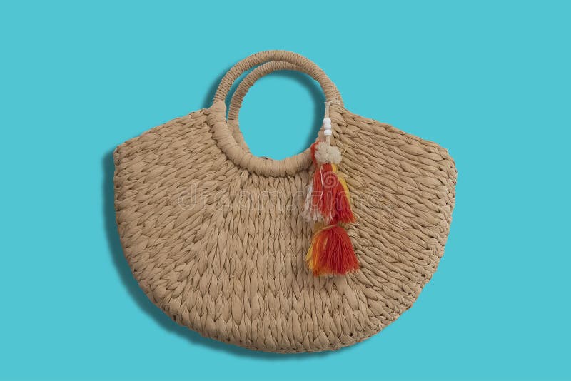 Women`s straw bag royalty free stock photography Women`s straw bag royalty free stock photography
