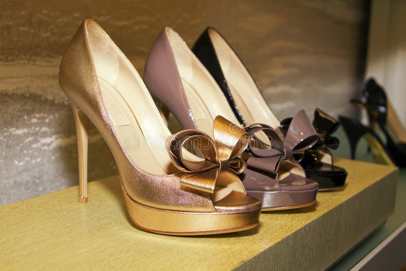 Women S Stylish Shoes Boutique Stock Photo - Image of elegance, foot ...