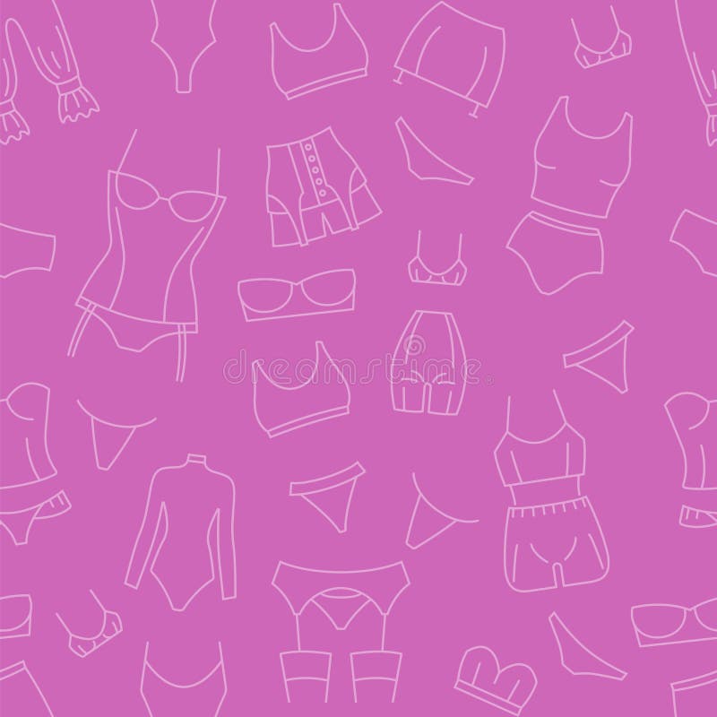 Women Underwear Clothes Line Stock Illustrations 2,160 Women