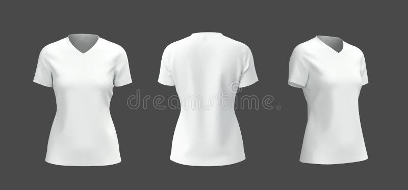 Download Women s v-neck t-shirt stock vector. Illustration of ...