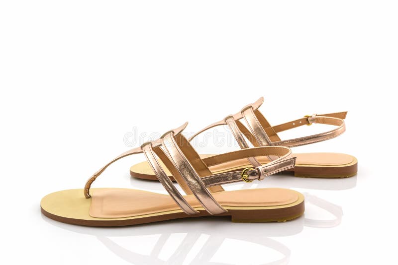 Women sandals shoes on white background. Women sandals shoes on white background.