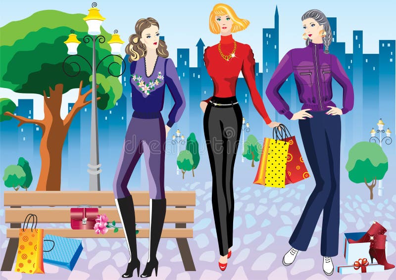 Women with shopping