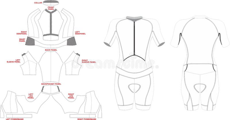 Women Short Sleeve Tri Suit Artworks Pattern and Mock Ups Templates ...