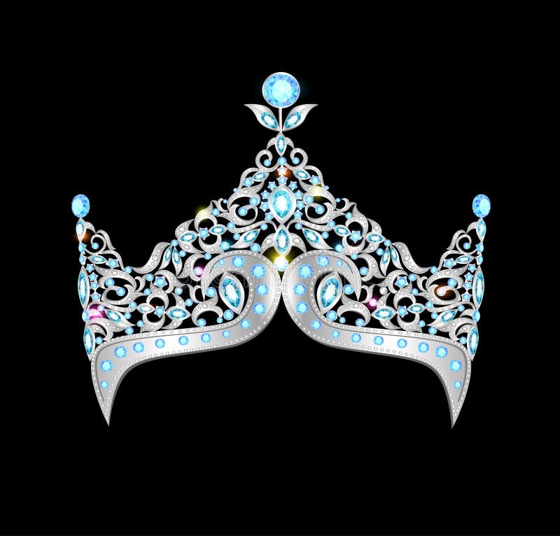 Women Silver Crown on a Black Background Stock Vector Illustration of shape, personal 38686823