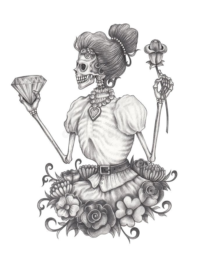 Women Skull Day of the dead.