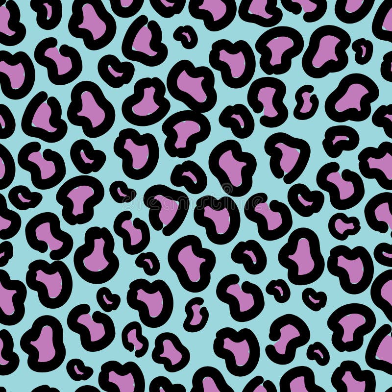 Seamless Pink Leopard Texture Pattern Stock Vector - Illustration of ...