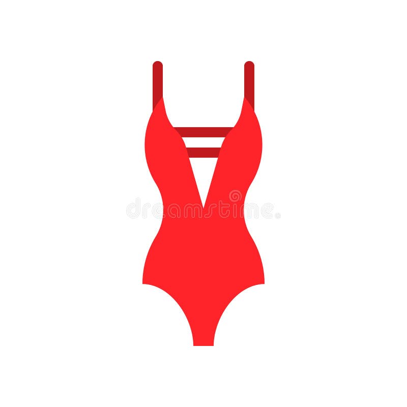 Women Swimsuit Vector Illustration, Flat Style Icon Stock Vector