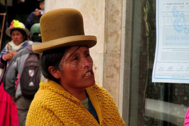 Women in Traditional Bolivian Hat Editorial Photography - Image of casual,  expression: 77800727