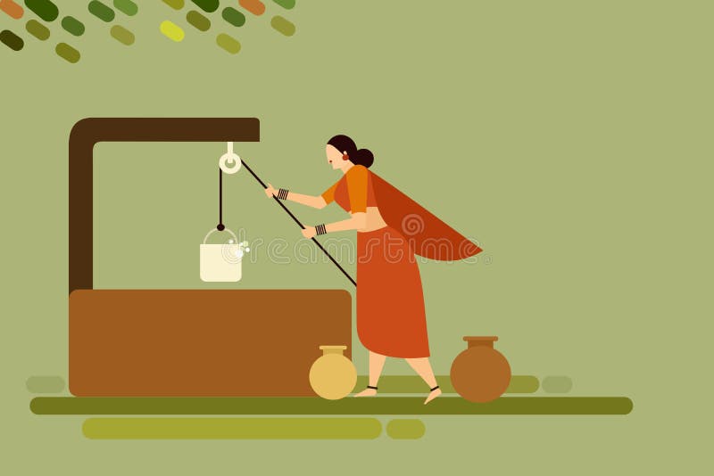 village woman clipart gif