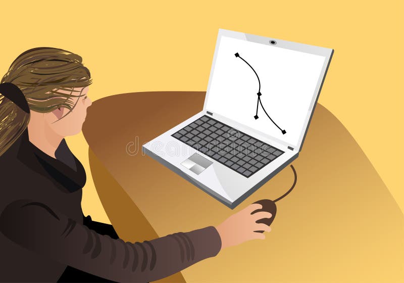 Women working with illustrations stock photos