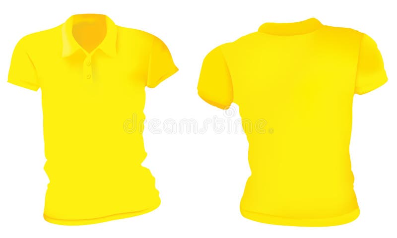 yellow shirt mockup Vector Women Stock Yellow Shirts Polo Template yellow shirt mockup Vector Women Stock Yellow Shirts Polo Template