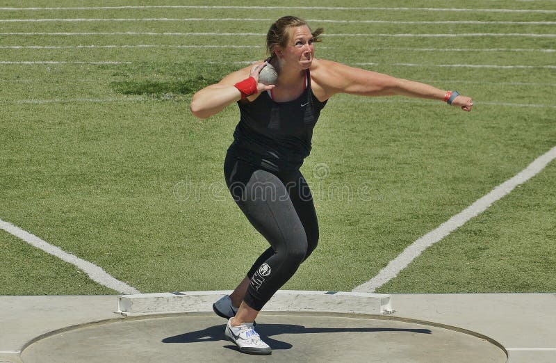 Womens Shot Put At The 2016 Mt Sac Relays Editorial Stock Photo