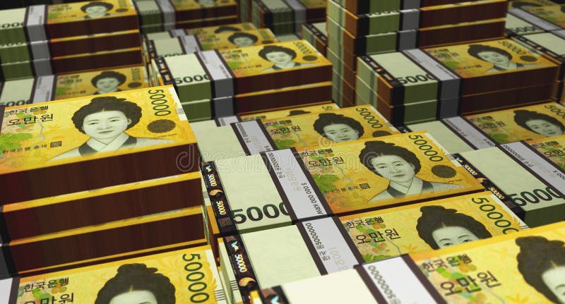 South Korea Won 50000 KRW Banknote Money 3d Illustration Stock south-korea-won-50000-krw-banknote-money-3d-illustration-stock