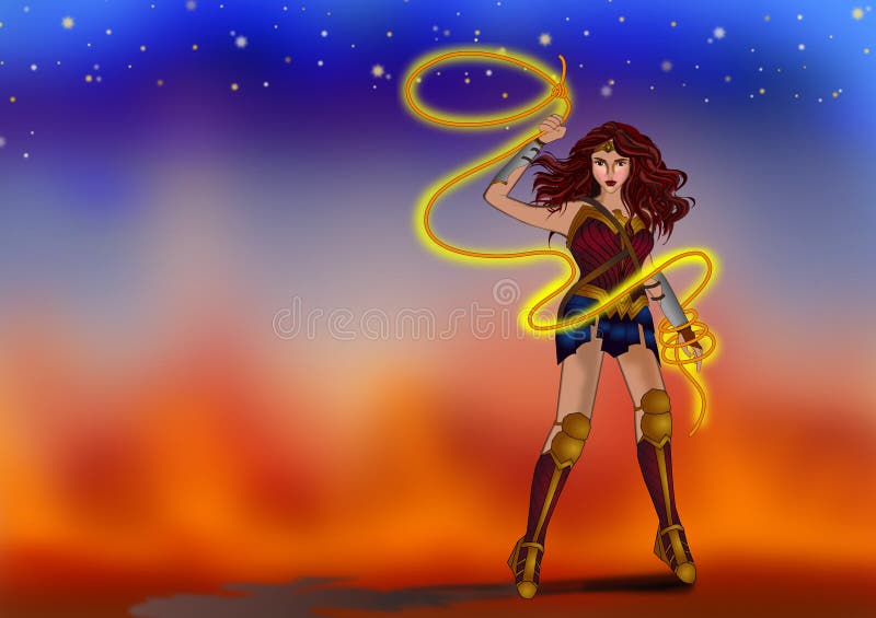 Wonder woman editorial photography. Illustration of pretty - 93720187