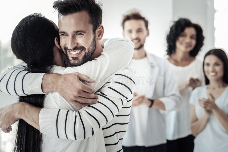 Cheerful handsome man feeling happy royalty free stock photos Cheerful handsome man feeling happy royalty free stock photos