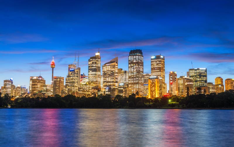 Wonderful night skyline of Sydney, Australia stock photos Wonderful night skyline of Sydney, Australia stock photos