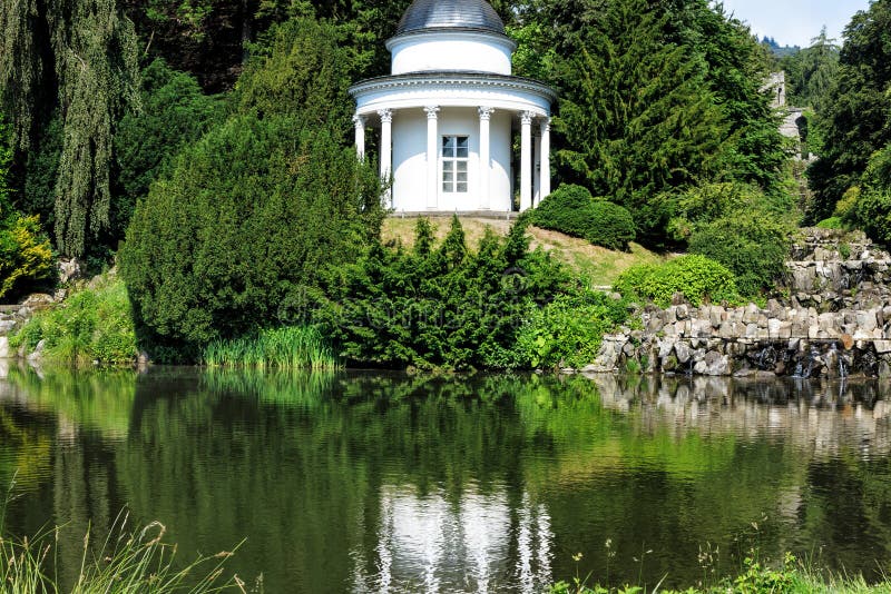 Wonderful small lake in Castle Park of Kassel, Germany