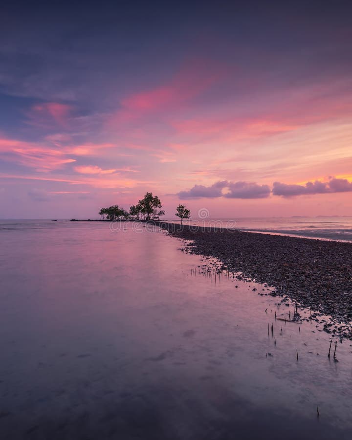 Wonderful Sunset at Batam Bintan Island Indonesia Stock Image - Image