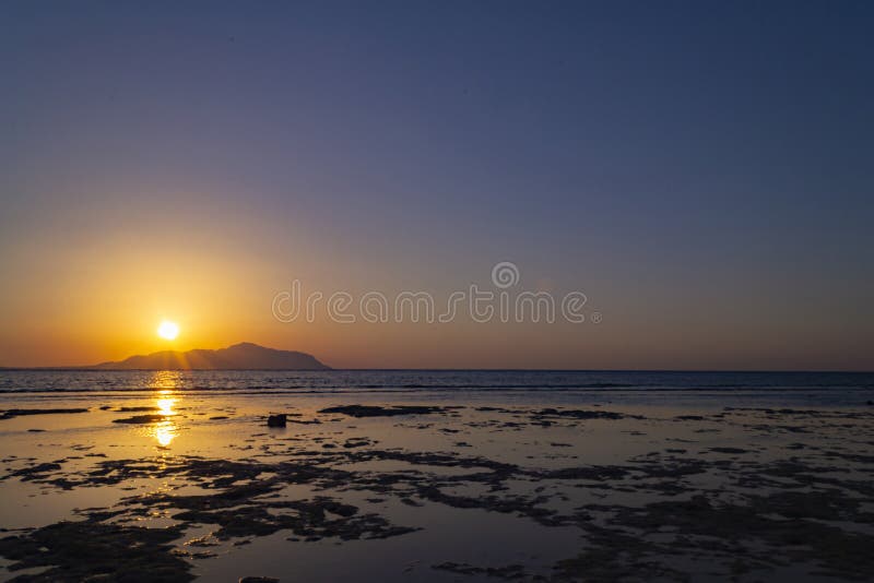 Wonderful sunset over Tiran island. Red sea, Saudi Arabia stock image Wonderful sunset over Tiran island. Red sea, Saudi Arabia stock image