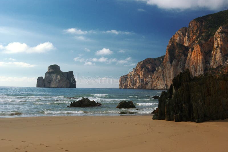 Wonderful view of sardinian west coast