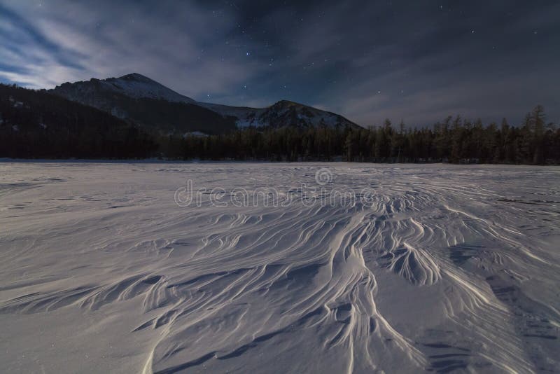 Wonderful winter landscape with mountains