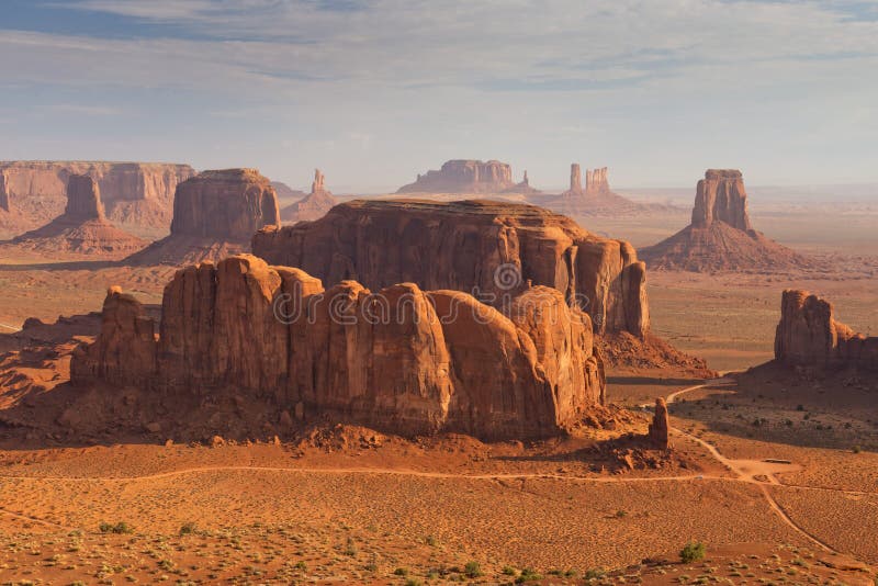 Wonderfull Monument Valley aerial sky view