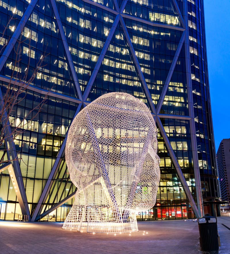 Wonderland Sculpture Bow Building Calgary Alberta Canada Editorial ...