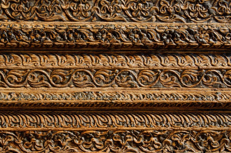 Wood Background with Carving Stock Image Image of decoration, copy