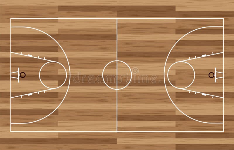 Basketball court top view template sports ground Vector Image