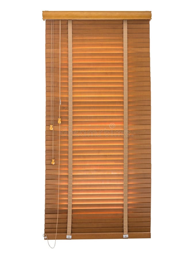 Wood blinds closed. stock photo. Image of texture, string 58604788
