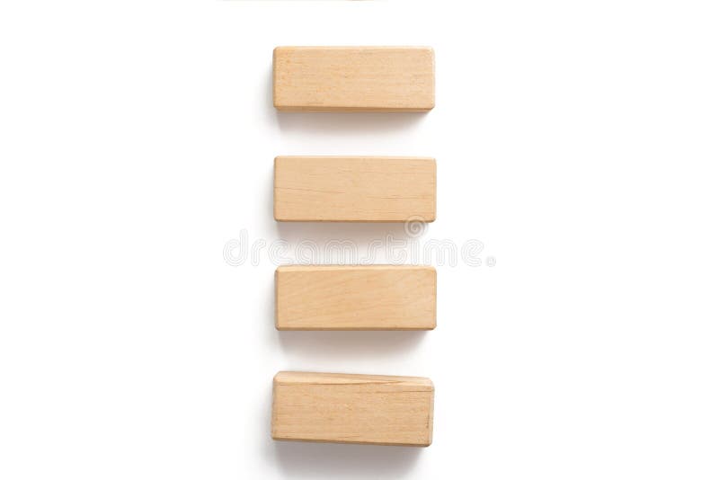 Wood block on white background. royalty free stock photo