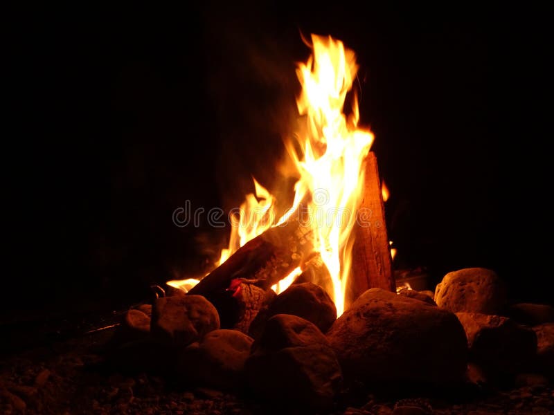 Wood burning fire stock image. Image of fire, exothermic 97105459