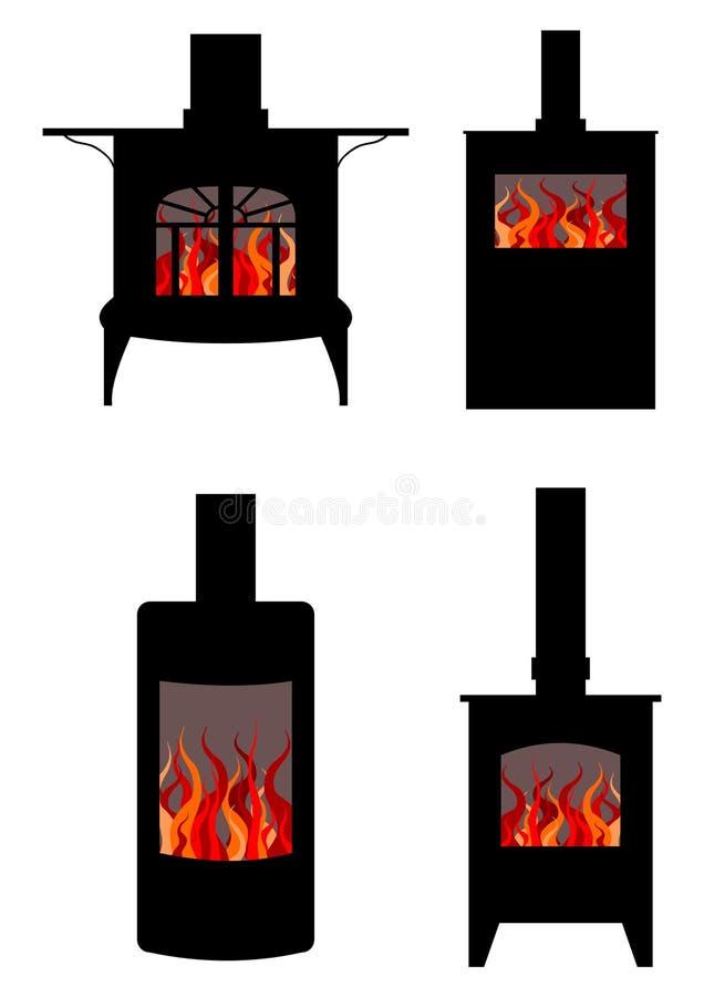 Wood Stove stock illustration. Illustration of iron, masonry 5120415