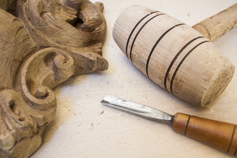 Wood carving stock photos