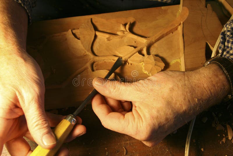 Wood carving stock photography