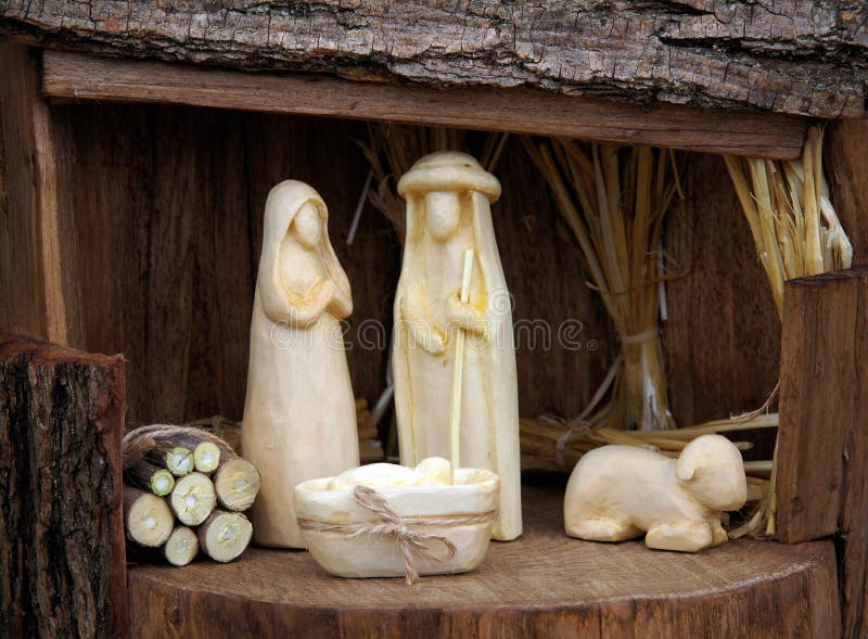 Wood christmas nativity