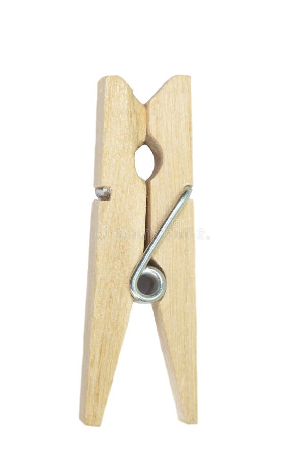 Clothespeg Isolated on White Stock Photo Image of wooden, clothespin