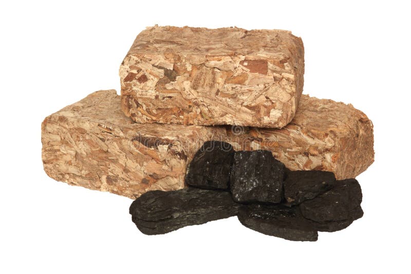 Wood and coal mix stock photo. Image of material, briquette 24501520